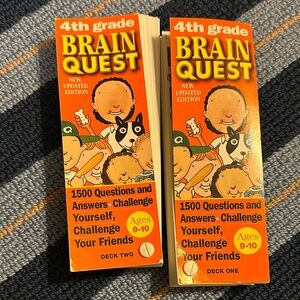 Brain Quest Set of  4th Grade Deck One and Deck Two